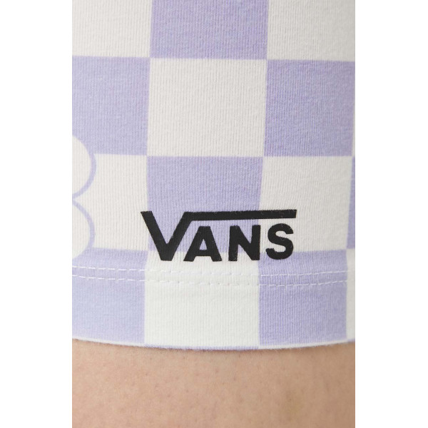 Шорты Vans женские цвет фиолетовый с узором высокая посадка