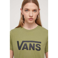 Хлопковая футболка Vans цвет зелёный  VN0A3UP4ZBF1