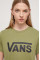 Хлопковая футболка Vans цвет зелёный