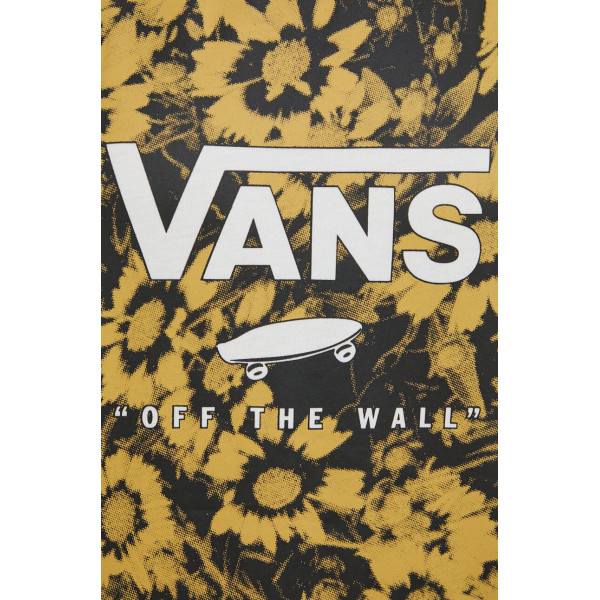 Хлопковая футболка Vans женский цвет бежевый