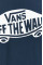 Хлопковая футболка Vans цвет синий с принтом