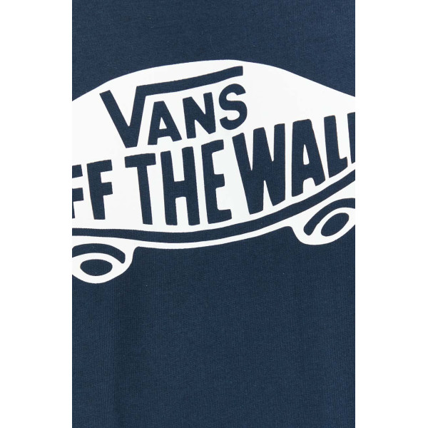 Хлопковая футболка Vans цвет синий с принтом