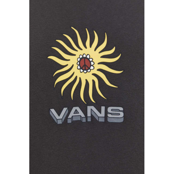 Хлопковая футболка Vans цвет чёрный с принтом