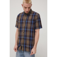 Хлопковая рубашка Vans мужская regular воротник button-down