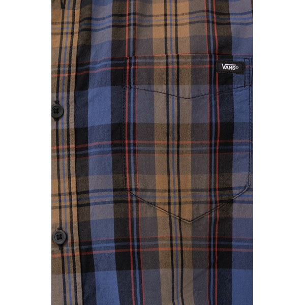 Хлопковая рубашка Vans мужская regular воротник button-down
