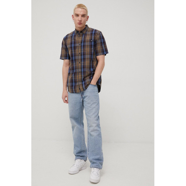Хлопковая рубашка Vans мужская regular воротник button-down