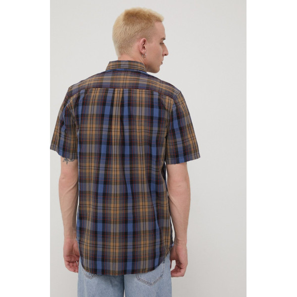 Хлопковая рубашка Vans мужская regular воротник button-down