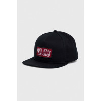 Хлопковая кепка Vans цвет чёрный с аппликацией  VN00066MBLK1