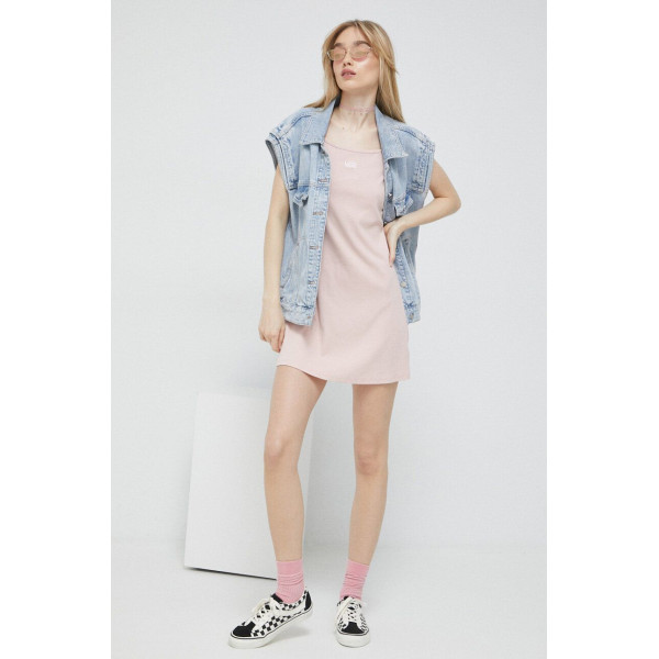 Платье Vans цвет розовый mini облегающая VN0A5LMEBQL1-ROSESMOKE