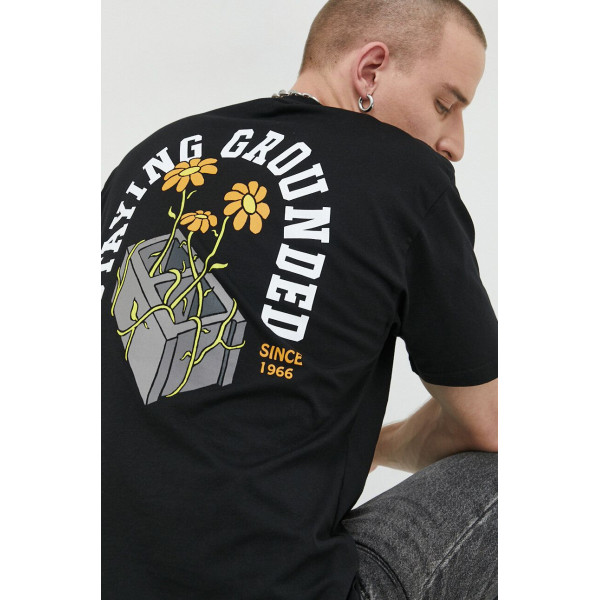 Хлопковая футболка Vans цвет чёрный с принтом VN00003FBLK1-black