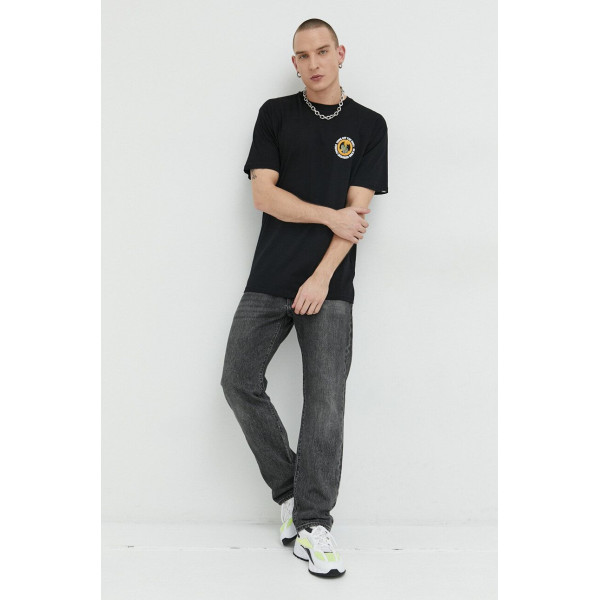 Хлопковая футболка Vans цвет чёрный с принтом VN00003FBLK1-black