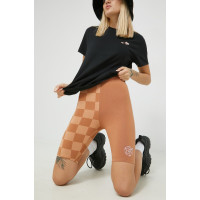 Шорты Vans женские цвет коричневый с узором высокая посадка