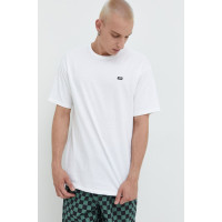 Хлопковая футболка Vans цвет белый однотонный VN0A49R7WHT1-WHITE
