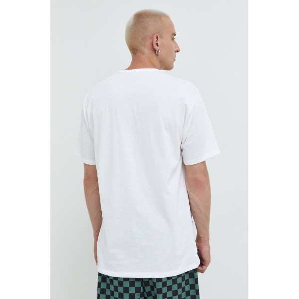 Хлопковая футболка Vans цвет белый однотонный VN0A49R7WHT1-WHITE