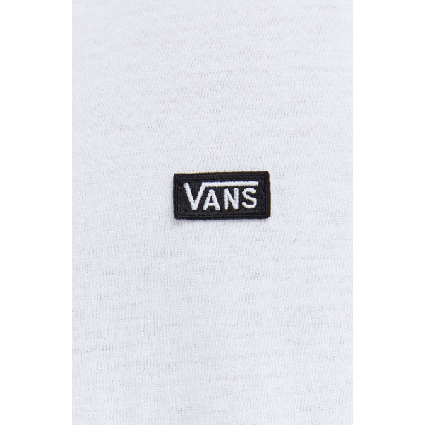 Хлопковая футболка Vans цвет белый однотонный VN0A49R7WHT1-WHITE