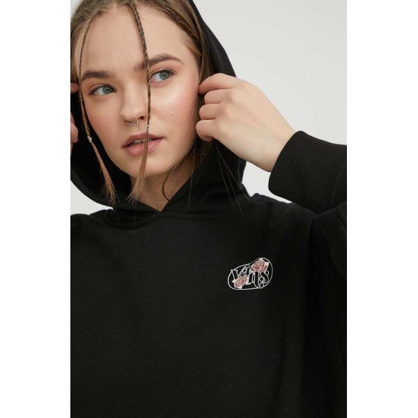 Кофта Vans женская цвет чёрный с капюшоном узор