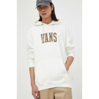 Хлопковая кофта Vans мужская цвет бежевый с капюшоном с принтом  VN000G0NFS81 