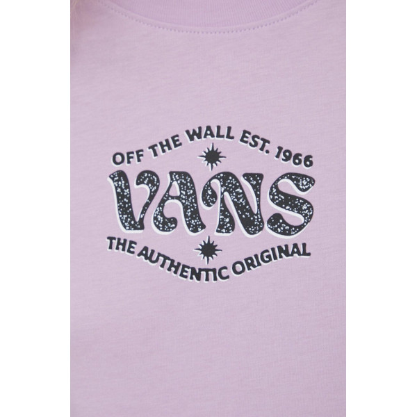 Хлопковый лонгслив Vans цвет фиолетовый