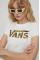 Хлопковая футболка Vans женский цвет бежевый