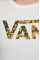 Хлопковая футболка Vans женский цвет бежевый