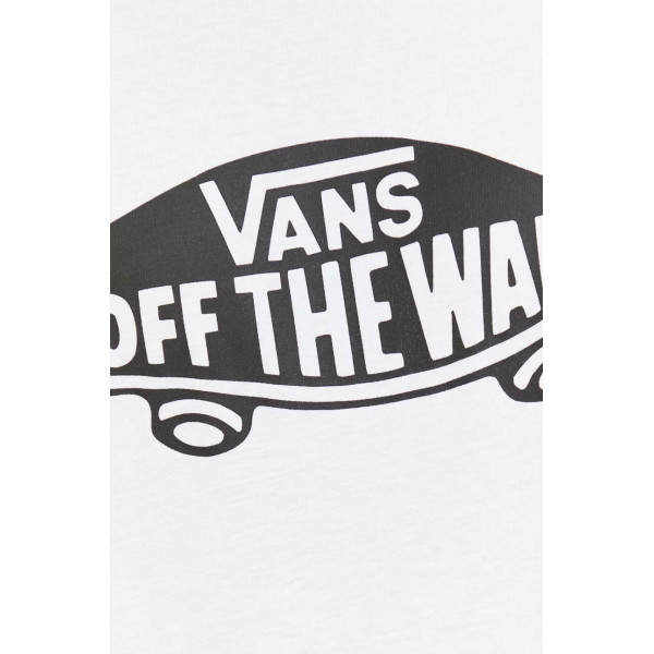 Хлопковая футболка Vans цвет белый с принтом