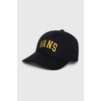 Хлопковая кепка Vans цвет чёрный с принтом  VN00066HBLK1 