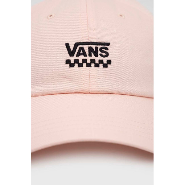 Хлопковая кепка Vans цвет розовый с аппликацией