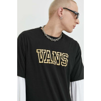 Хлопковая футболка Vans цвет чёрный с принтом  VN00003XBLK1